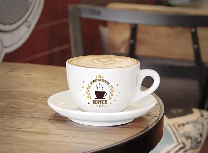 موکاپ لوگو coffee