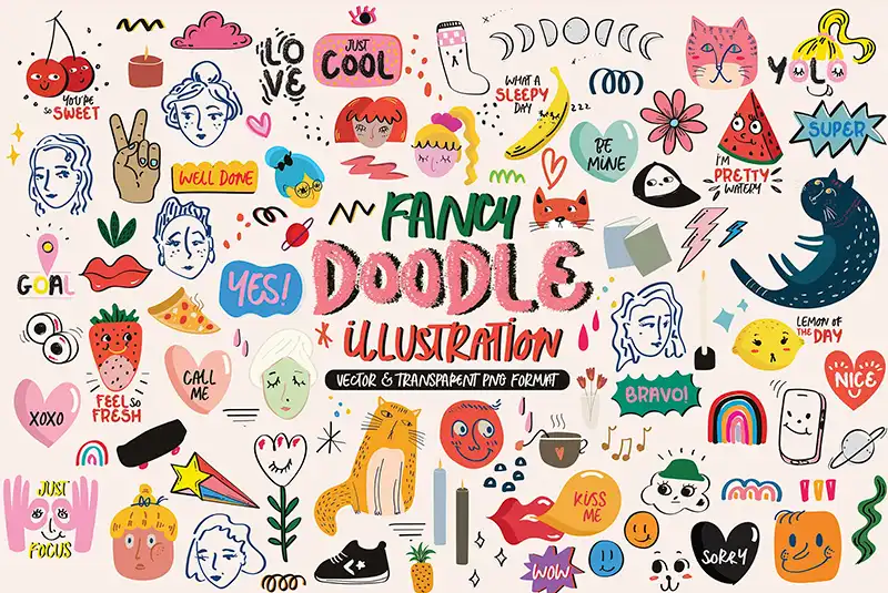 فایل لایه باز Fancy Doodle