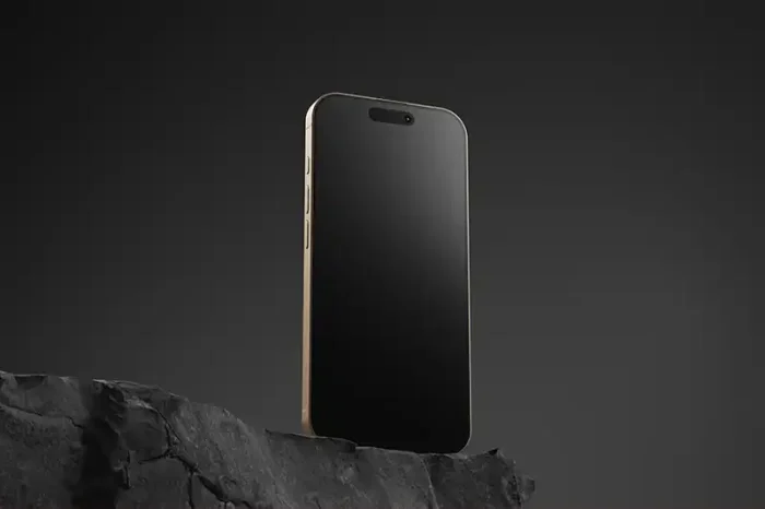 موکاپ موبایل iPhone-16-Pro گلد